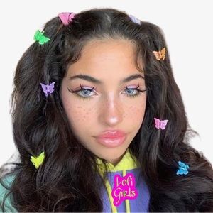 Y2K Butterfly Cyber Fairy Hair Clip Set
